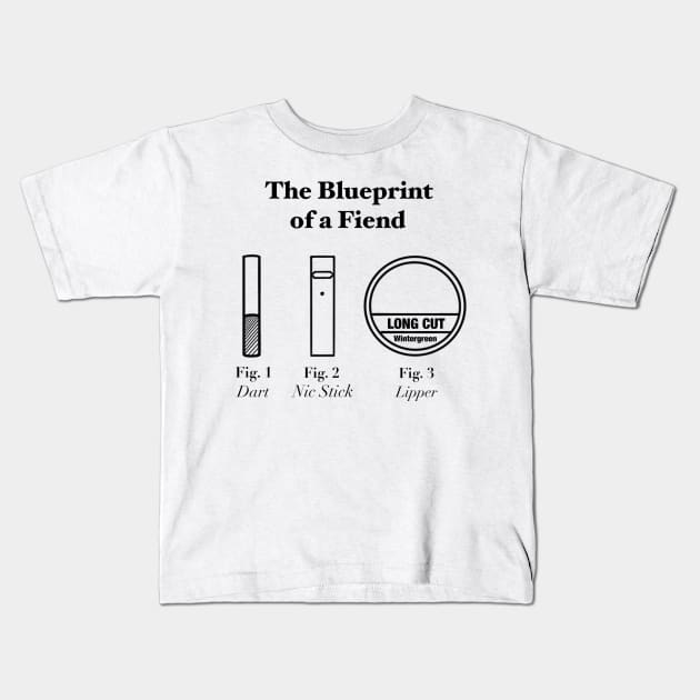 The Blueprint of a Fiend Kids T-Shirt by Americano Don